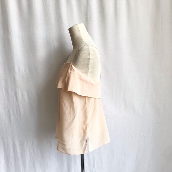 Club Monaco peachy silk ruffle tank size Small - Picture 4 of 7